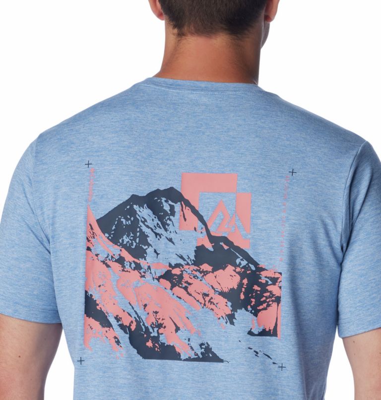 Men's Kwick Hike Technical Graphic T-Shirt, Color: Skyler Heather, Mountainair, image 5