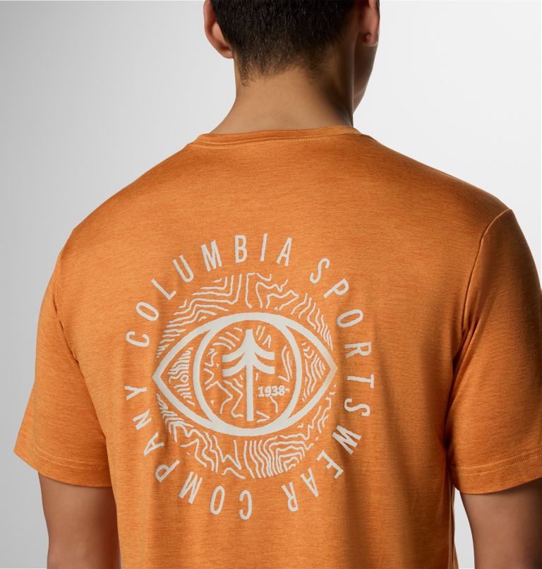 Kwick Hike Back Graphic SS Tee, Color: Tuscan Heather, Planet Watch, image 5