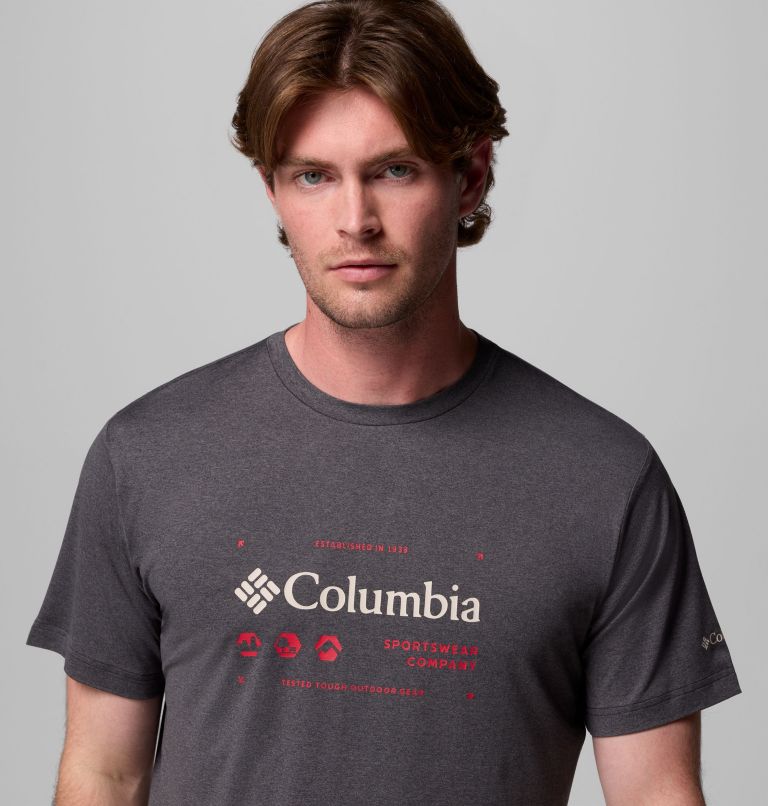 Men's Kwick Hike Graphic Short Sleeve T-Shirt, Color: Black Heather, Iconic Brand, image 5