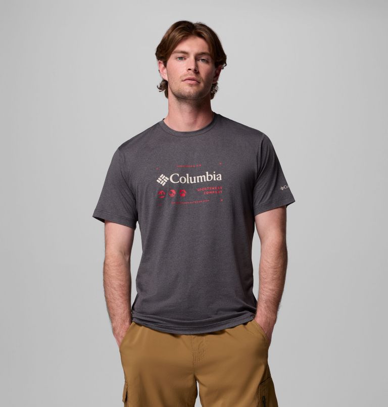 Men's Kwick Hike Graphic Short Sleeve T-Shirt, Color: Black Heather, Iconic Brand, image 1