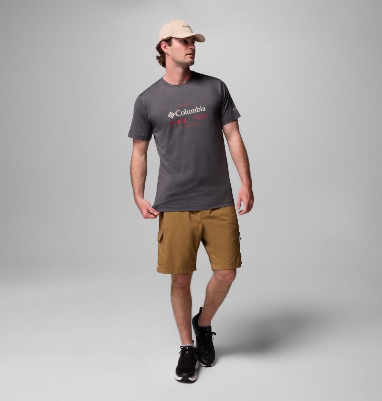 Men's Kwick Hike Graphic Short Sleeve T-Shirt, Color: Black Heather, Iconic Brand, image 2