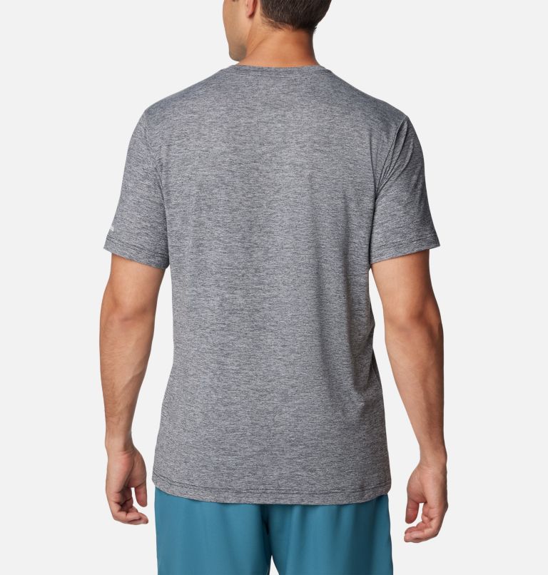 Thumbnail: T-shirt à manches courtes avec imprimé Kwick Hike pour homme, Color: Black Heather, Tested Tough PDX, image 2