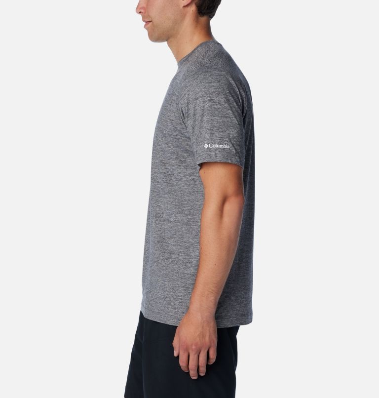 Thumbnail: Men's Kwick Hike Graphic Short Sleeve T-Shirt, Color: Black Heather, Elevated High, image 3