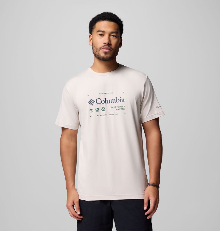 Men's Kwick Hike Graphic Short Sleeve T-Shirt, Color: Dark Stone Heather, Iconic Brand, image 1
