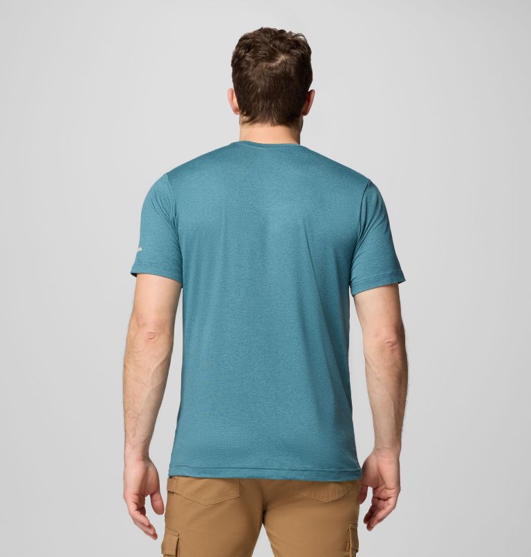 Men's Kwick Hike Graphic Short Sleeve T-Shirt, Color: Everblue Heather, Iconic Brand, image 3