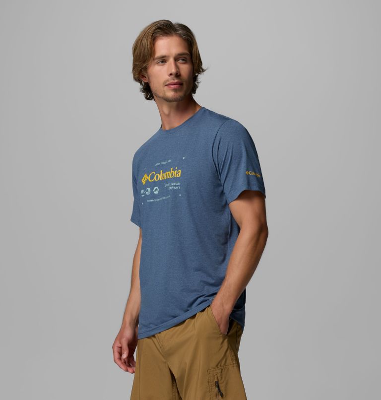 Men's Kwick Hike Graphic Short Sleeve T-Shirt, Color: Dark Mountain Heather, Iconic Brand, image 4