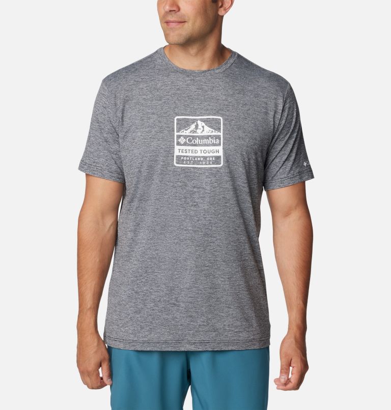 Men's Kwick Hike Technical T-Shirt, Color: Black Heather, Tested Tough PDX, image 1