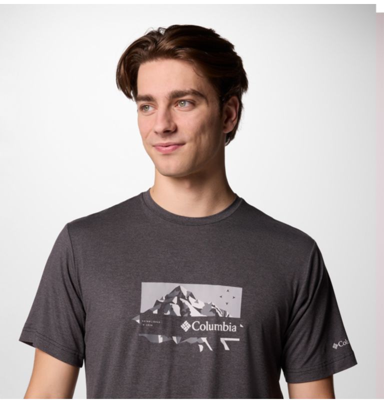 T-shirt Technique Kwick Hike Homme, Color: Black Heather, Peak Direction, image 4