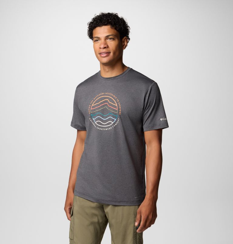 T-shirt Technique Kwick Hike Homme, Color: Black Heather, Peaked Lifestyle, image 3