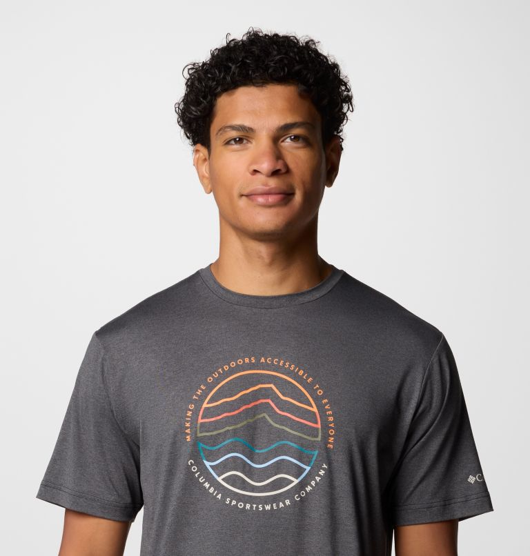 T-shirt Technique Kwick Hike Homme, Color: Black Heather, Peaked Lifestyle, image 4