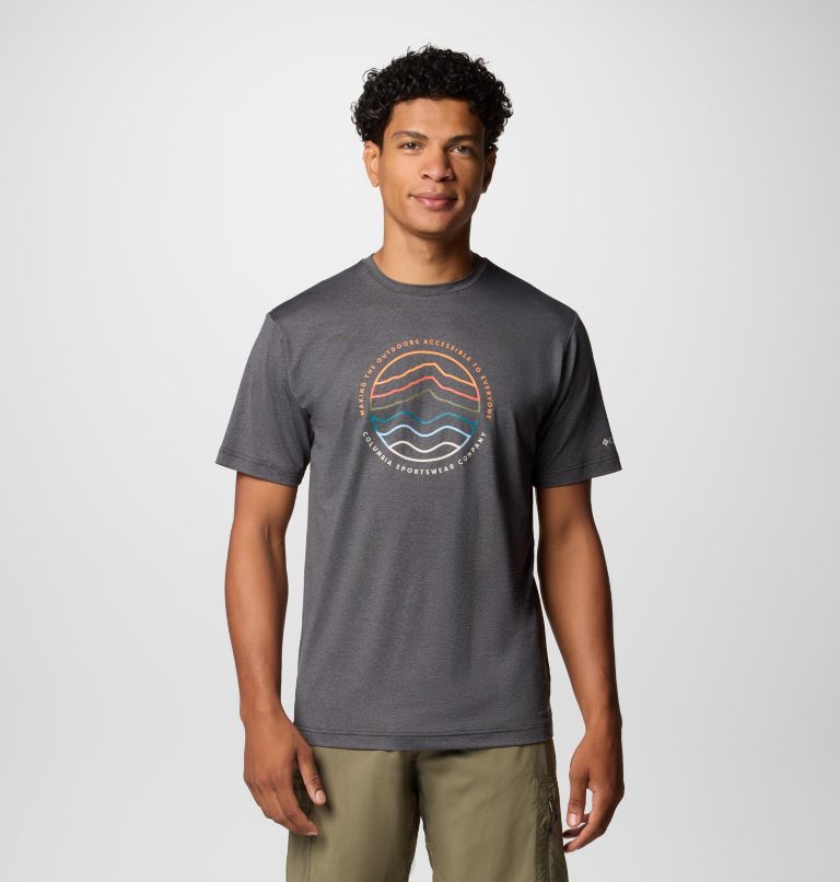 T-shirt Technique Kwick Hike Homme, Color: Black Heather, Peaked Lifestyle, image 1