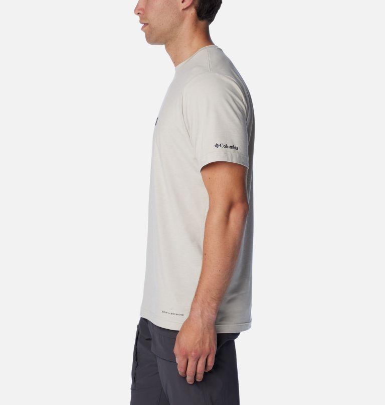 Men's Kwick Hike Technical T-Shirt, Color: Dark Stone Heather, Elevated High, image 3