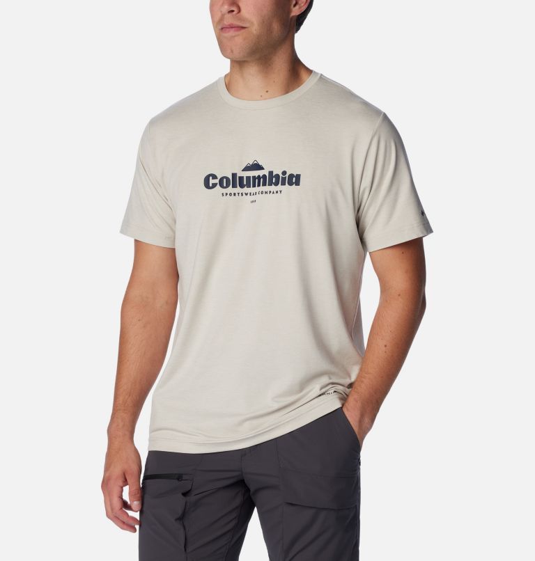 Men's Kwick Hike Technical T-Shirt, Color: Dark Stone Heather, Elevated High, image 5