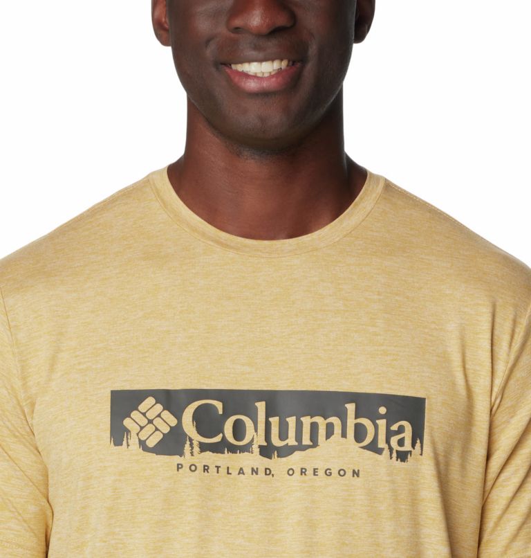 Kwick Hike Graphic SS Tee, Color: Light Camel Heather, CSC Box Treeline, image 4