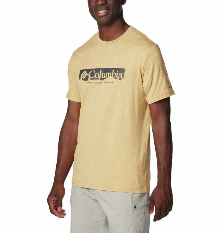 Kwick Hike Graphic SS Tee, Color: Light Camel Heather, CSC Box Treeline, image 5