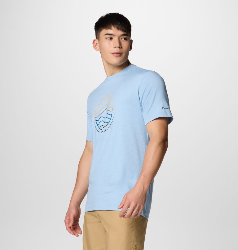 T-shirt Technique Kwick Hike Homme, Color: Ripple Blue Heather, Peaked Lifestyle, image 3