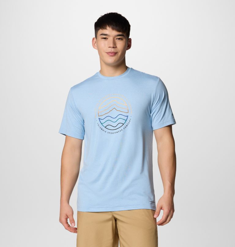 T-shirt Technique Kwick Hike Homme, Color: Ripple Blue Heather, Peaked Lifestyle, image 1
