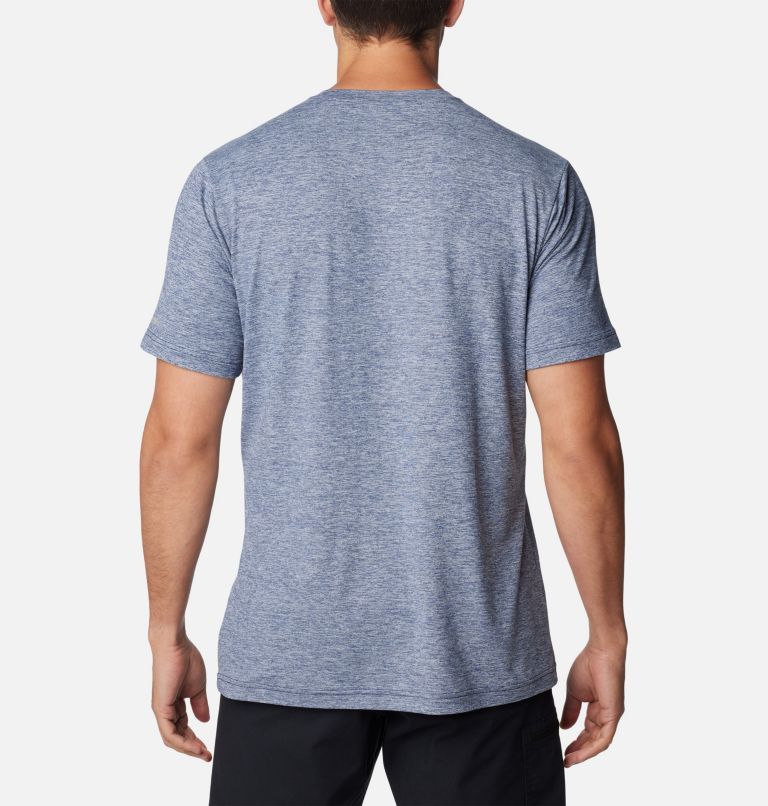 Men's Kwick Hike Technical T-Shirt, Color: Collegiate Navy Heather, CSC Box Treelin, image 2