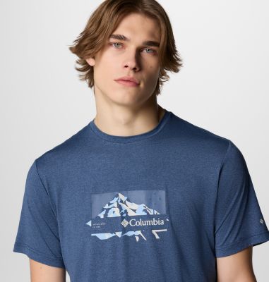 T-shirt tecnica Kwick Hike da uomo, Color: Collegiate Navy Heather, Peak Direction, image 12