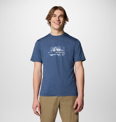 T-shirt Technique Kwick Hike Homme, Color: Collegiate Navy Heather, Peak Direction, image 5
