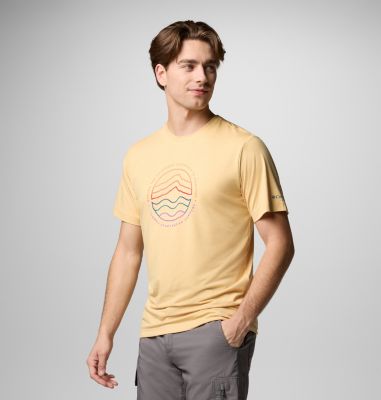 T-shirt tecnica Kwick Hike da uomo, Color: Sand Dune Heather, Peaked Lifestyle, image 7
