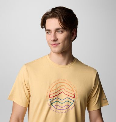 T-shirt tecnica Kwick Hike da uomo, Color: Sand Dune Heather, Peaked Lifestyle, image 8