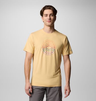 Kwick Hike Graphic SS Tee, Color: Sand Dune Heather, Peaked Lifestyle, image 1