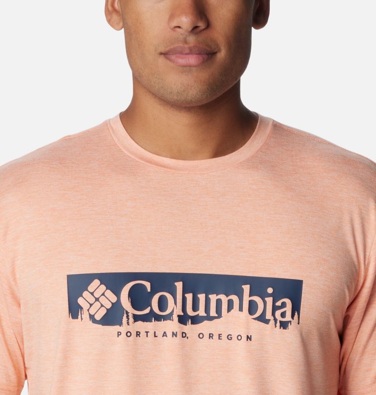 Kwick Hike Graphic SS Tee, Color: Apricot Fizz, CSC Box Treeline, image 4