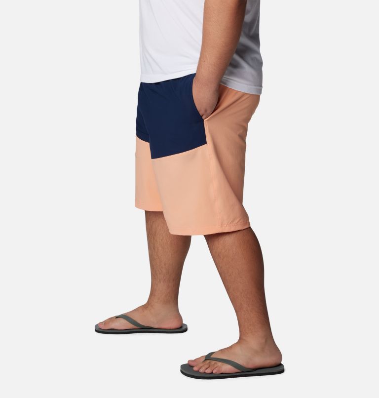 Thumbnail: Men's Summertide Lined Shorts - Big, Color: Collegiate Navy, Apricot Fizz, image 3