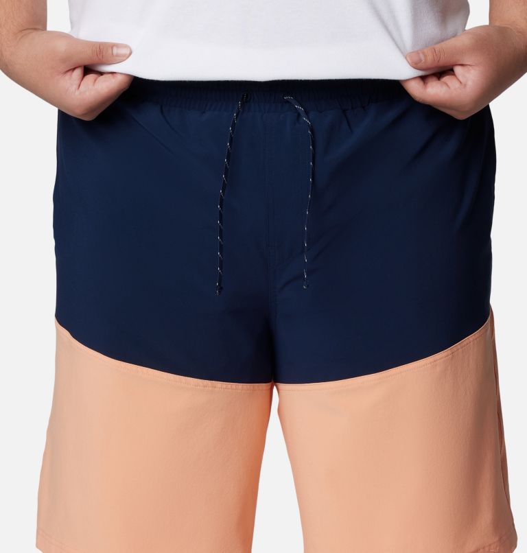 Short doublé Summertide pour homme – Tailles fortes, Color: Collegiate Navy, Apricot Fizz, image 4