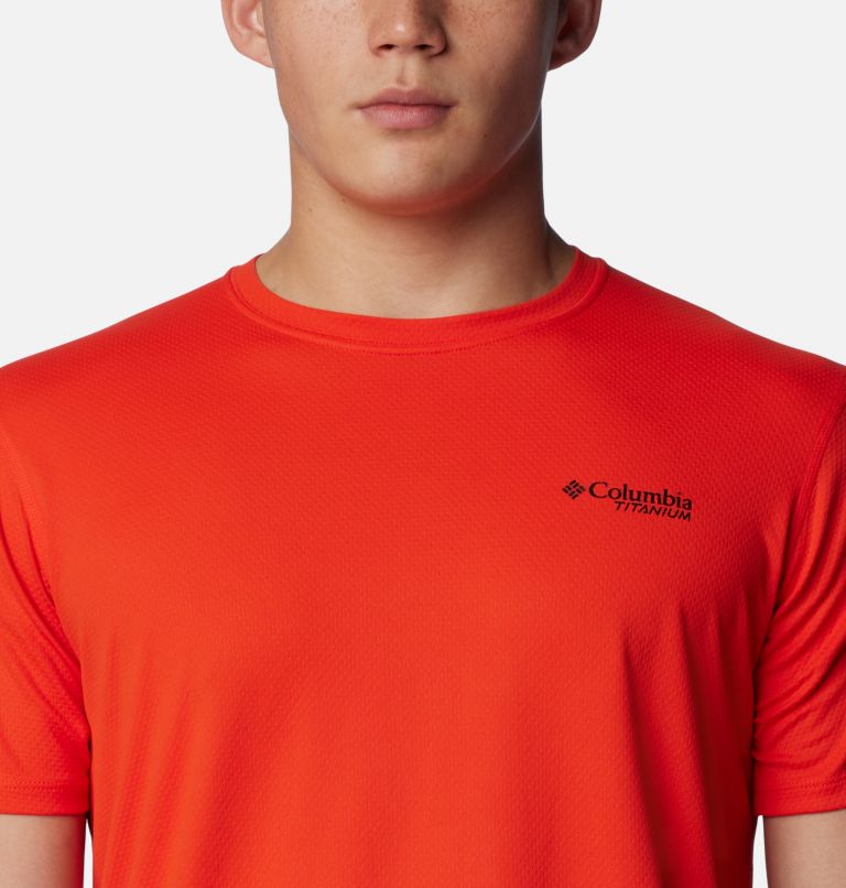 Men's Summit Valley Short Sleeve Crew Shirt, Color: Spicy, image 4