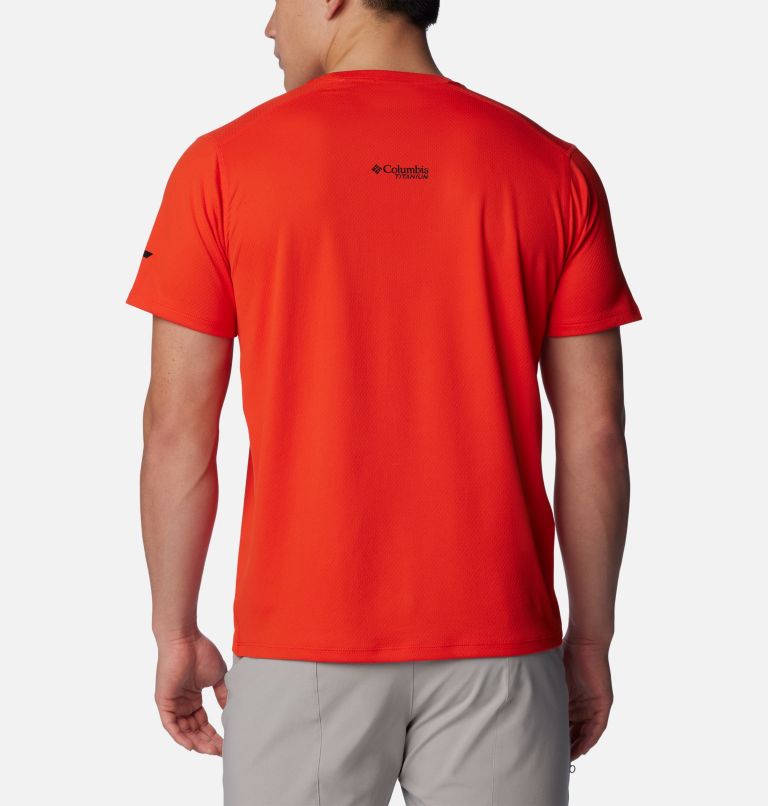 Columbia Sportswear Men's Short Sleeve Constant T-Shirt Size Medium - Sunset Red | Eagle Eye Outfitters