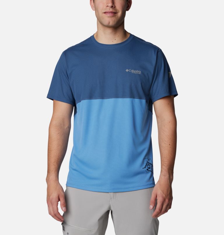 T-shirt col rond imprimé à manches courtes Cirque River pour homme, Color: Dark Mountain Skyler, image 1