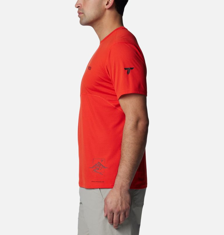 Thumbnail: Men's Cirque River Graphic Short Sleeve Crew Shirt, Color: Spicy, image 3