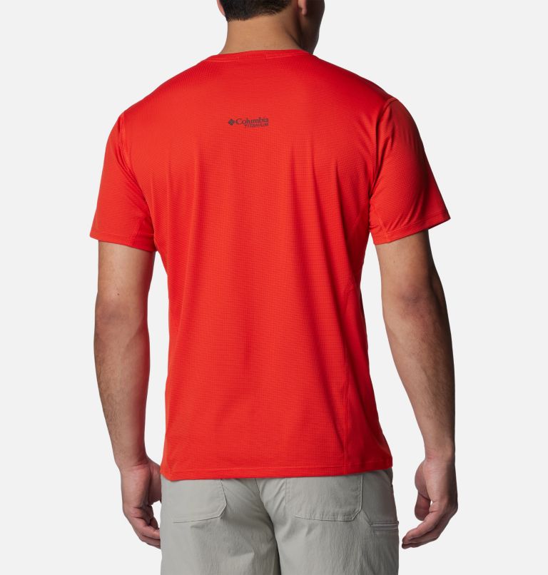 Thumbnail: Men's Cirque River Graphic Short Sleeve Crew Shirt, Color: Spicy, image 2
