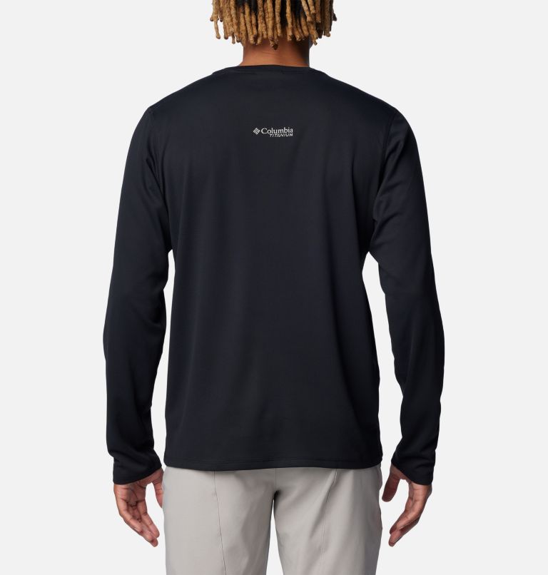 Men's Summit Valley Long Sleeve Crew Shirt, Color: Black, image 3