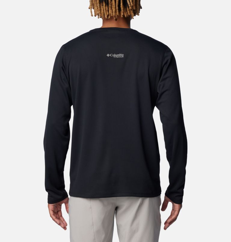 Thumbnail: T-shirt col rond à manches longues Summit Valley pour homme, Color: Black, image 3