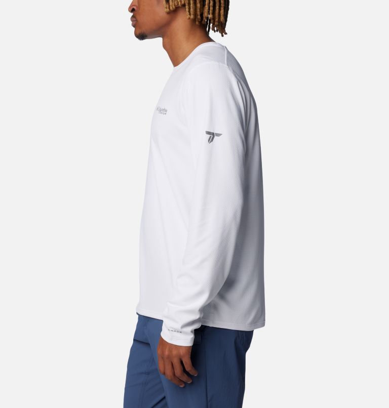 Men's Summit Valley Long Sleeve Crew Shirt, Color: White, image 3