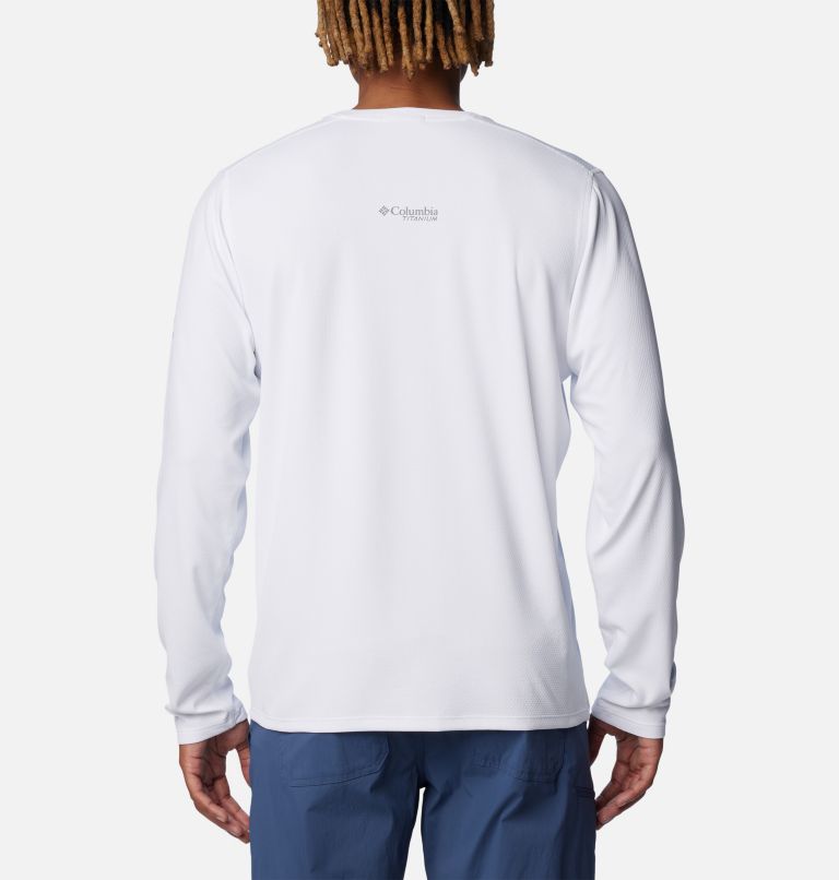 Men's Summit Valley Long Sleeve Crew Shirt, Color: White, image 2