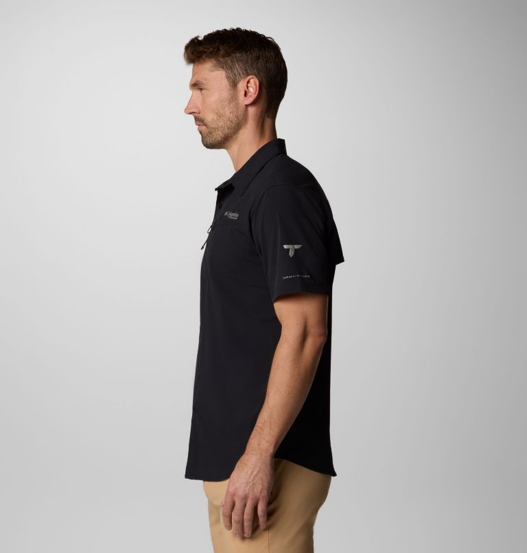 Men's Summit Valley Woven Short Sleeve Shirt, Color: Black, image 4