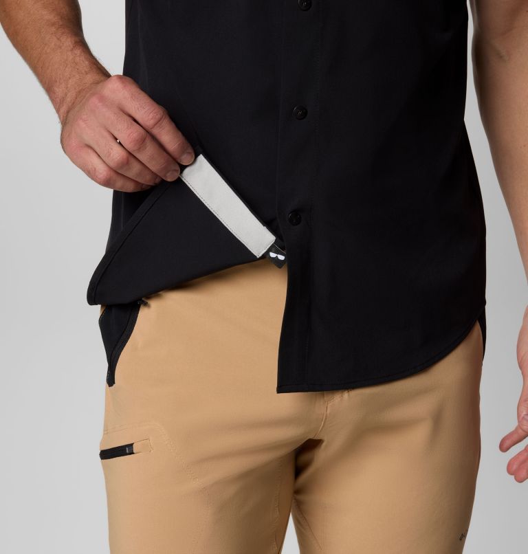 Men's Summit Valley Woven Short Sleeve Shirt, Color: Black, image 7