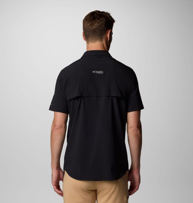 Men's Summit Valley Woven Short Sleeve Shirt, Color: Black, image 3