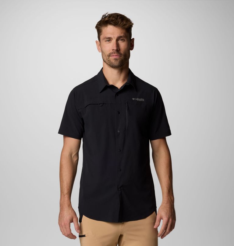 Men's Summit Valley Woven Short Sleeve Shirt, Color: Black, image 1