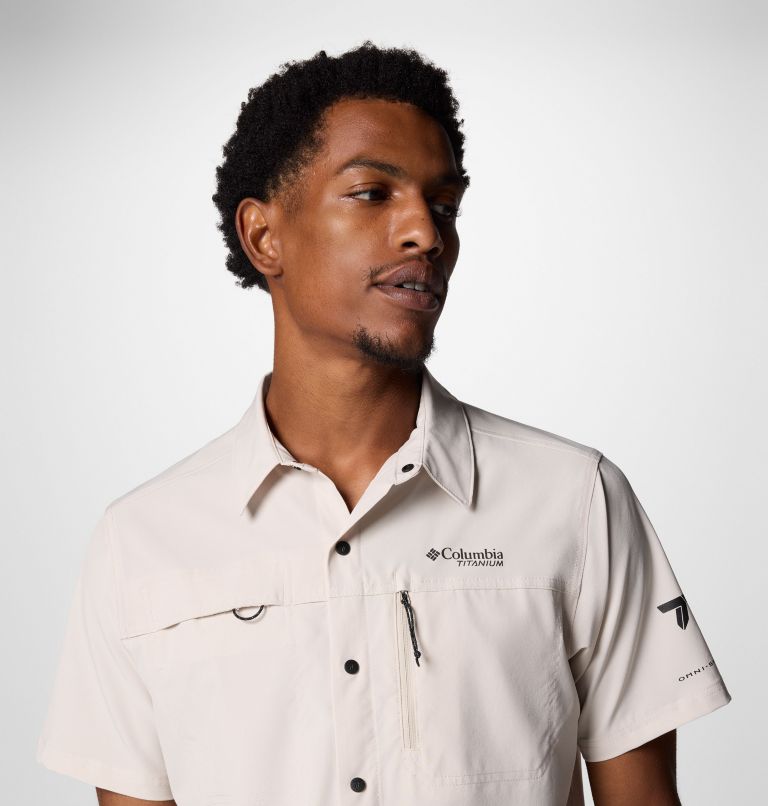 Men's Summit Valley Woven Short Sleeve Shirt, Color: Dark Stone, image 5