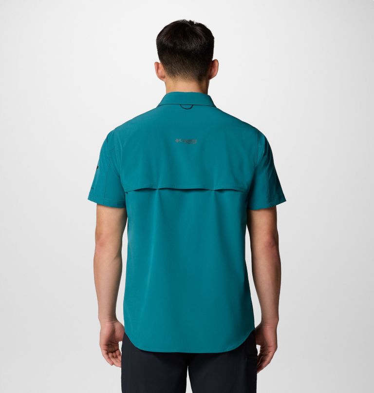 Men's Summit Valley Woven Short Sleeve Shirt, Color: River Blue, image 3