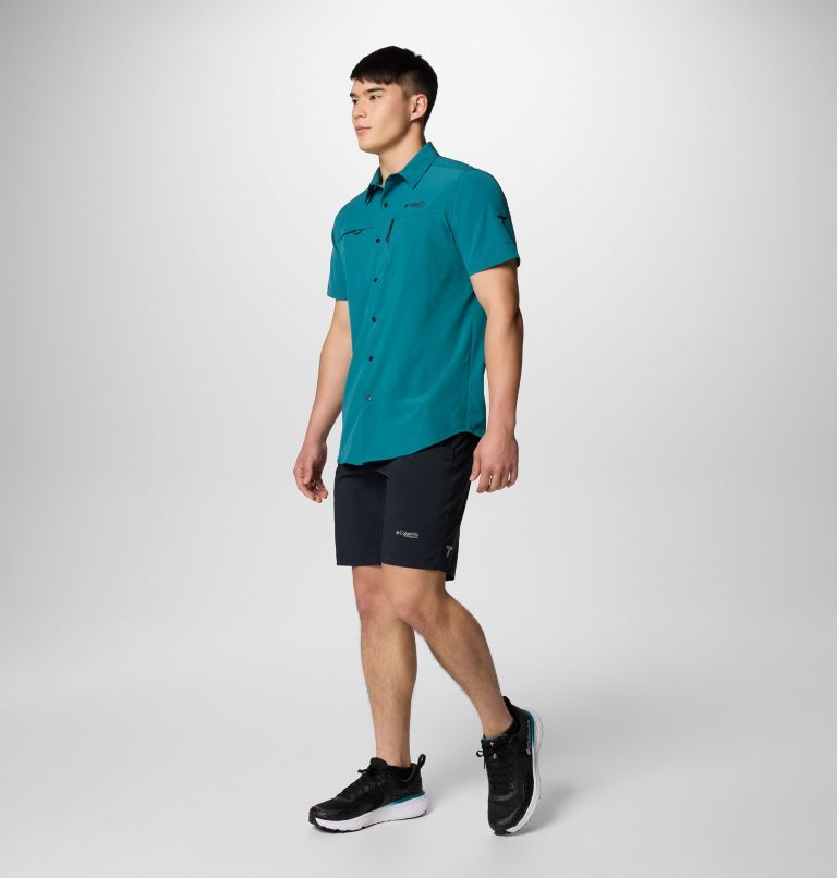 Men's Summit Valley Woven Short Sleeve Shirt, Color: River Blue, image 2