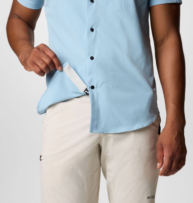 Men's Summit Valley Woven Short Sleeve Shirt, Color: Ripple Blue, image 7