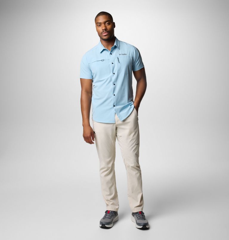 Men's Summit Valley Woven Short Sleeve Shirt, Color: Ripple Blue, image 2