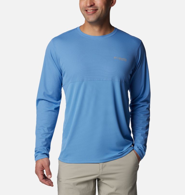 Men's Cirque River Long Sleeve Crew Shirt, Color: Skyler, image 1