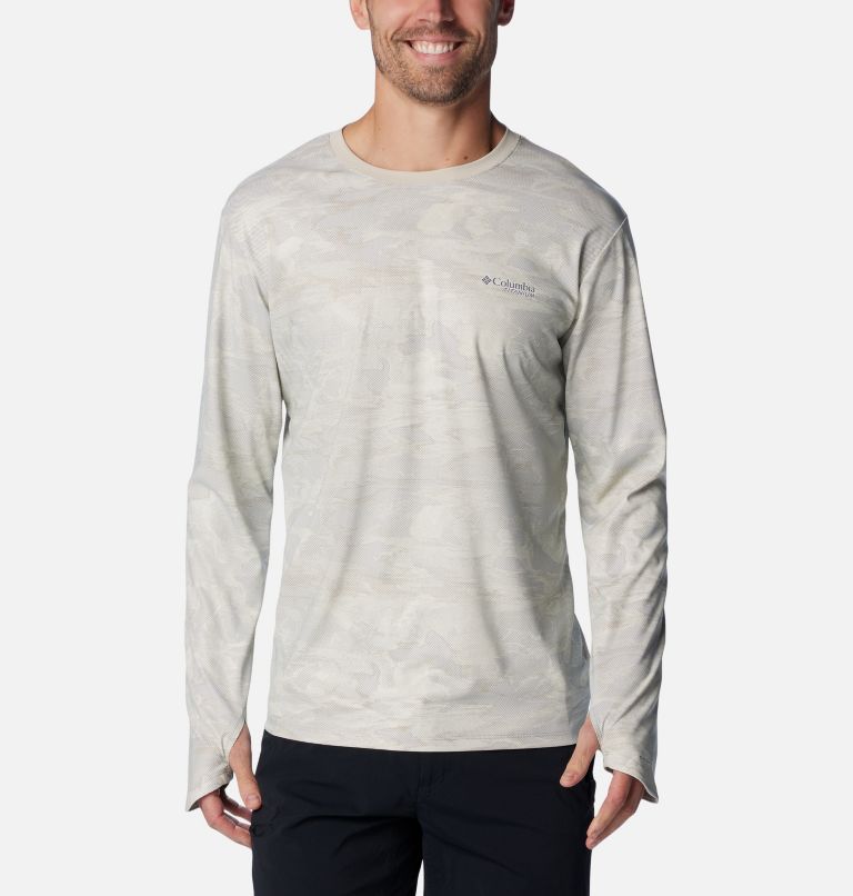 T-shirt col rond à manches longues Summit Valley Sun Deflector pour homme, Color: Dark Stone Beachwood, image 1